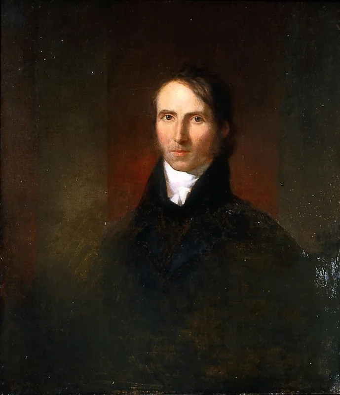 William Ellery Channing, who organised the petition for his pardon; portrait by Washington Allston.