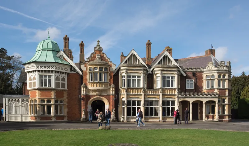 The mansion at Bletchley Park, where Turing worked in the Second World War.