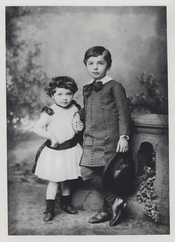 Albert and his sister Maja as children in Munich.