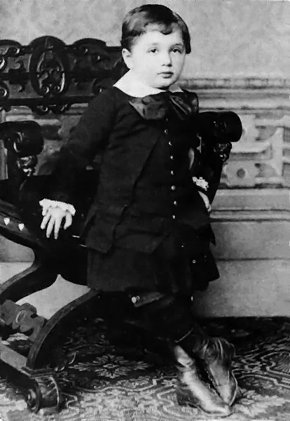 Einstein at the age of three, in 1882.