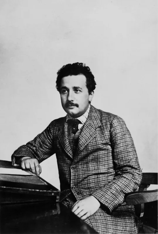 Einstein at the patent office in Bern, about 1904.
