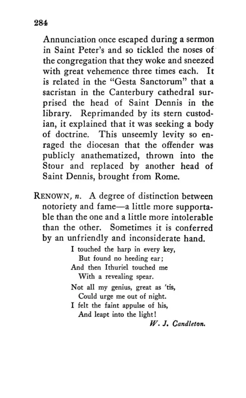 The Devil's Dictionary (1911), the entry RELIGION.