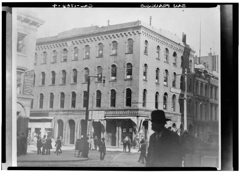 San Francisco, California and Montgomery Streets, about 1880.