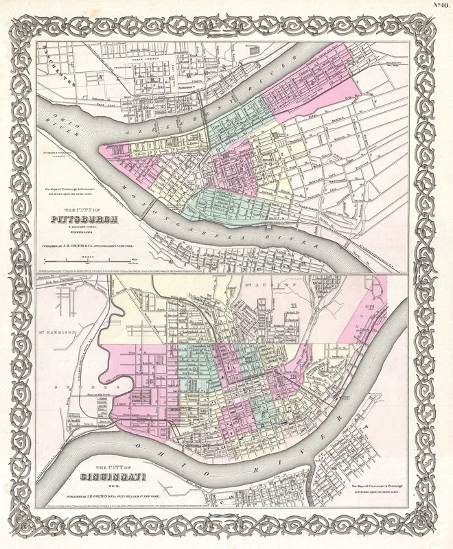 A plan of Pittsburgh and Allegheny, 1855.