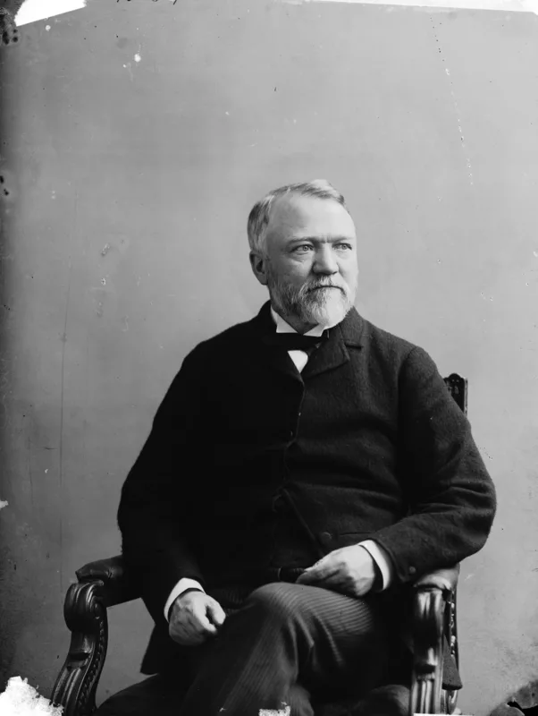 Andrew Carnegie about 1870, from a glass negative by the Brady-Handy studio.