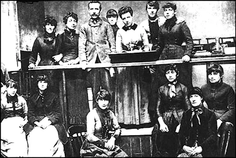 The match girls of Bryant and May's factory in Bow, 1888.