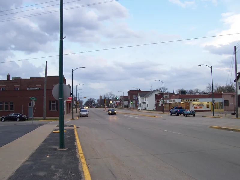 Downtown Tomah, Wisconsin, near the farm where her mother was born in 1926.