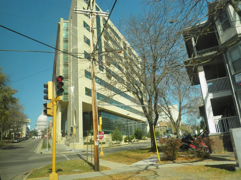 The Dane County Courthouse in Madison, in a modern photograph.
