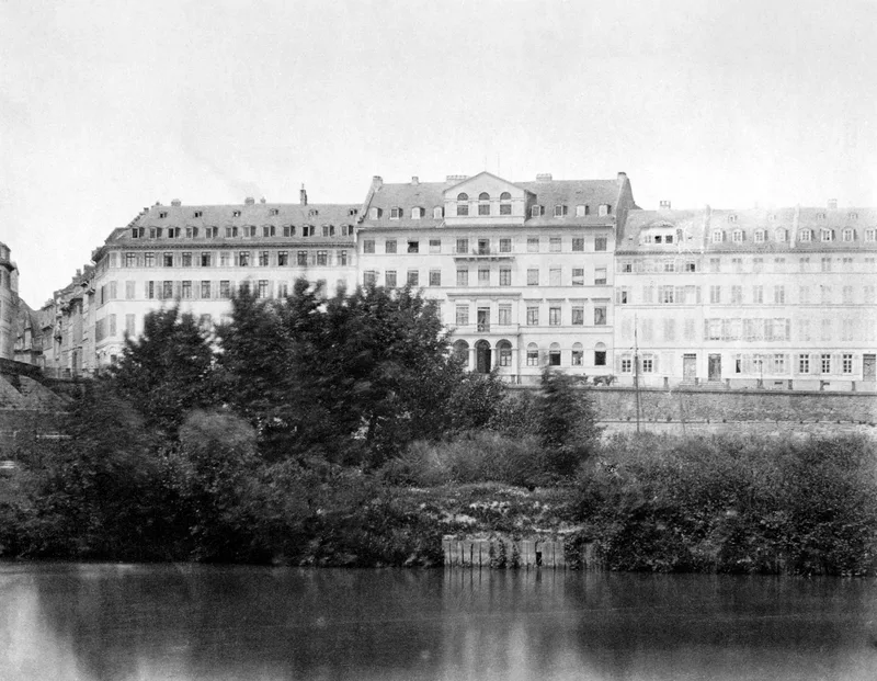 Schopenhauer's house on the Schöne Aussicht in Frankfurt, drawn by Carl Friedrich Mylius in 1861.