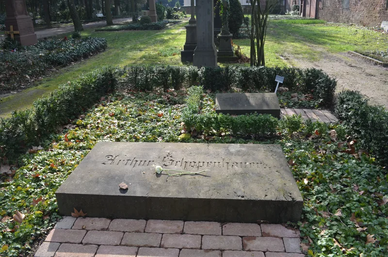 Schopenhauer's grave in the main cemetery at Frankfurt.