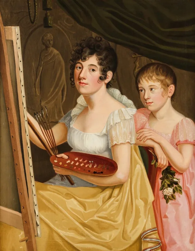Johanna Schopenhauer and her daughter Adele, painted by Caroline Bardua in 1806.