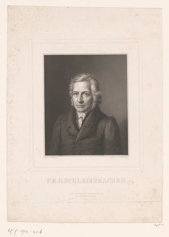 Friedrich Schleiermacher, in a print of 1833.