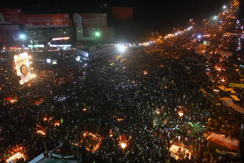 Shahbag in Dhaka during the protest of February 2013.