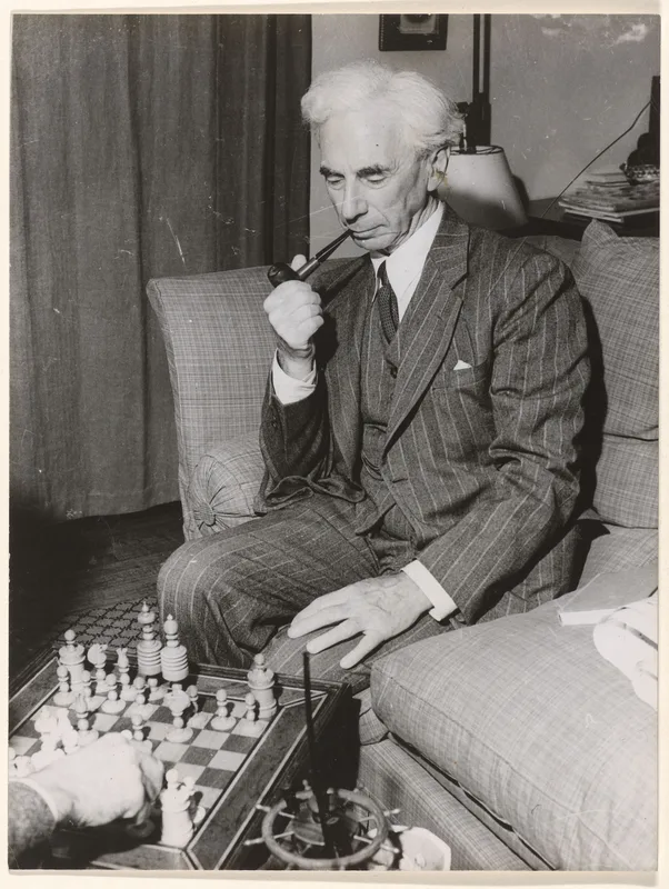 Bertrand Russell in New York in 1950, the year of his Nobel Prize.