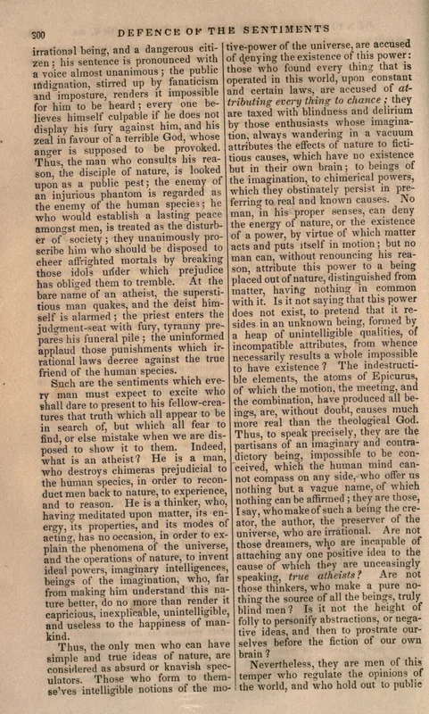 The English translation of 1868, p. 300: "what is an atheist?"