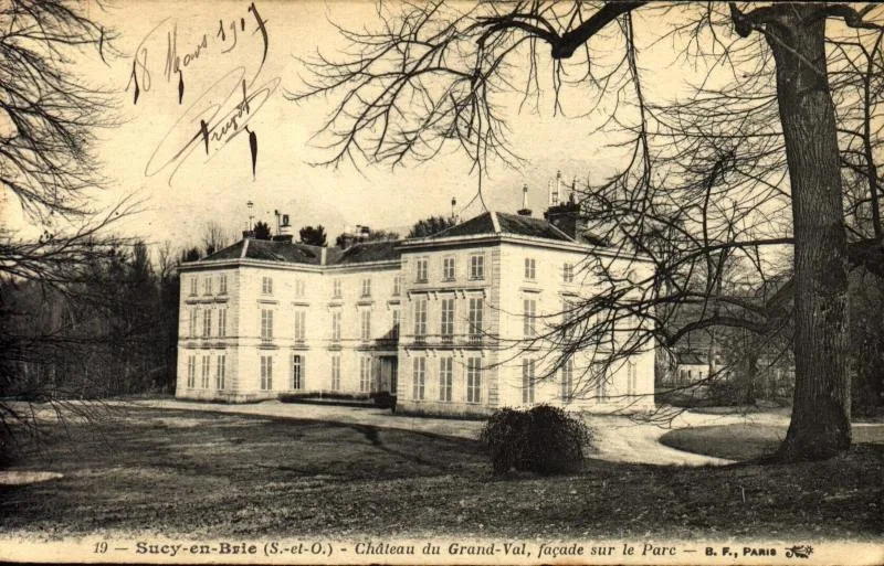 The château at Grandval, Sucy-en-Brie, in a postcard of about 1900.