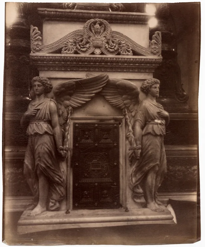 The church of Saint-Roch: the high altar, photographed by Atget about 1900. D'Holbach and Diderot lie in the crypt.