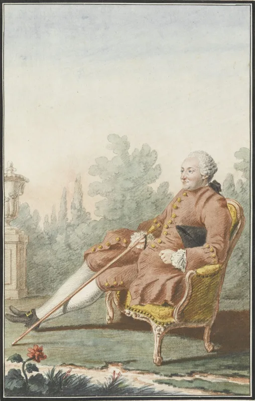 Baron d'Holbach, in a drawing by Carmontelle, 1766.