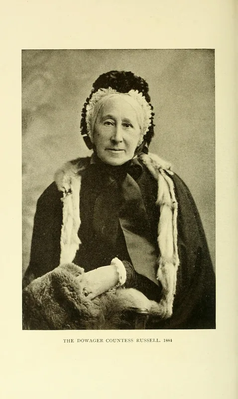 Frances, Countess Russell, his grandmother and guardian, photographed in her later years.