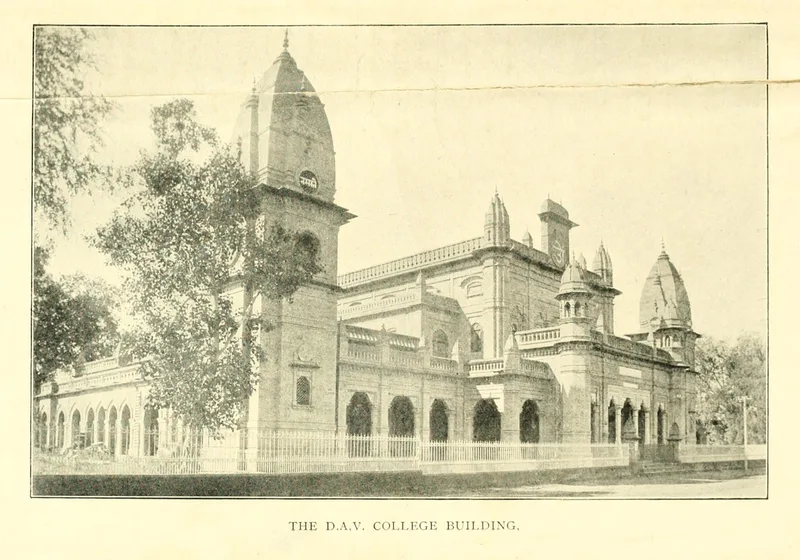 The D.A.V. schools at Lahore, a plate from Lala Lajpat Rai's book The Arya Samaj (1915).