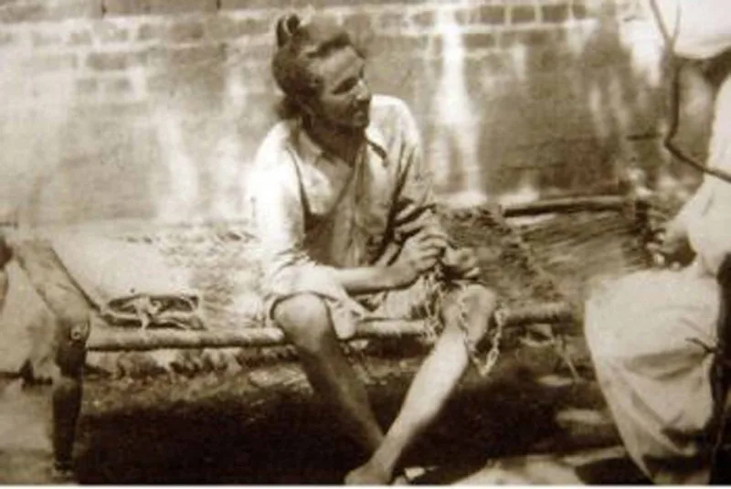 Bhagat Singh in prison, photographed between 1927 and 1929.