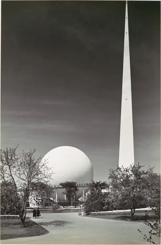 The Trylon and Perisphere at the 1939 New York World's Fair.