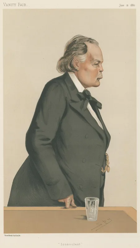 Bradlaugh as "Iconoclast," drawn by "Spy" for Vanity Fair in June 1880.