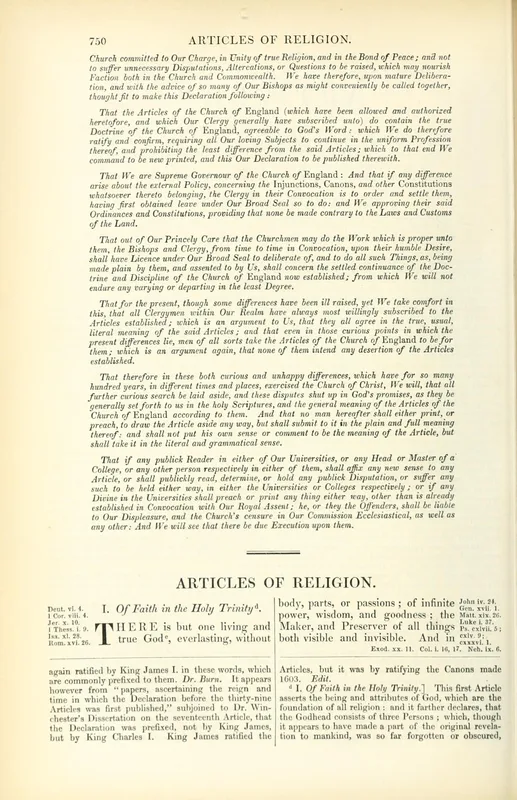 The Articles of Religion in an 1850 Book of Common Prayer, the text the boy was set to study.