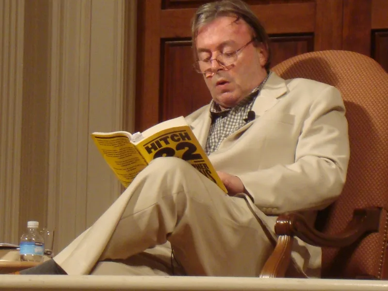 Hitchens reading from Hitch-22 in Washington in June 2010, the month of his diagnosis.