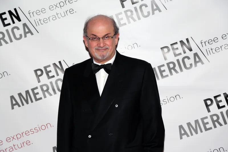 Salman Rushdie in 2014. The 1989 fatwa against him was one of the two events that, in one account, made Hitchens a campaigner.