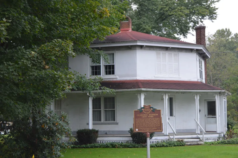 The Darrow Octagon House in Kinsman, Ohio, his boyhood home, now a memorial.