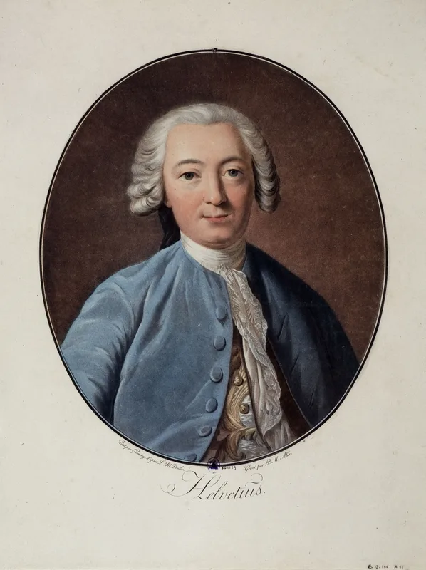 Claude Adrien Helvétius, an aquatint by Alix after Van Loo.