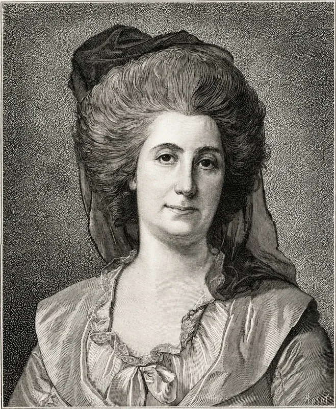 Anne-Catherine Helvétius, his wife, who kept a famous salon at Auteuil after his death.
