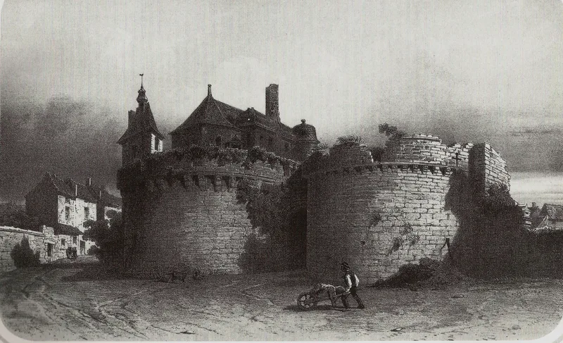 Ancenis on the Loire, where Volney was sent to school at seven: the château, in a nineteenth-century view.