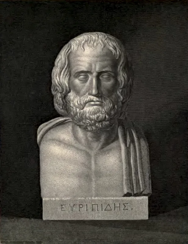 Euripides, from a bust; the other candidate for the speech.