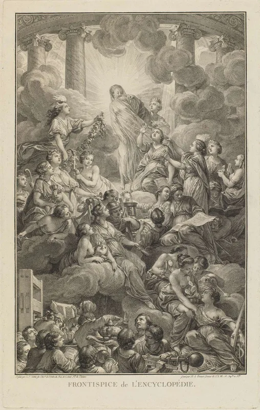 The frontispiece of the Encyclopédie, by Cochin.