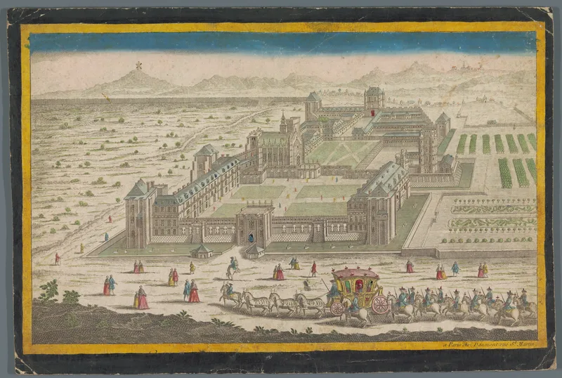 The château of Vincennes, in an eighteenth-century optical print.