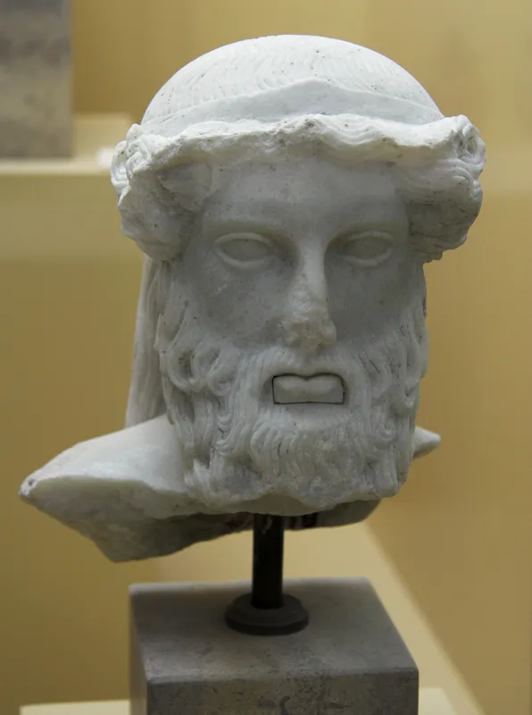 A herm head from the Athenian Agora, about 425 BCE. In 415 nearly all the herms of Athens were mutilated in a single night.