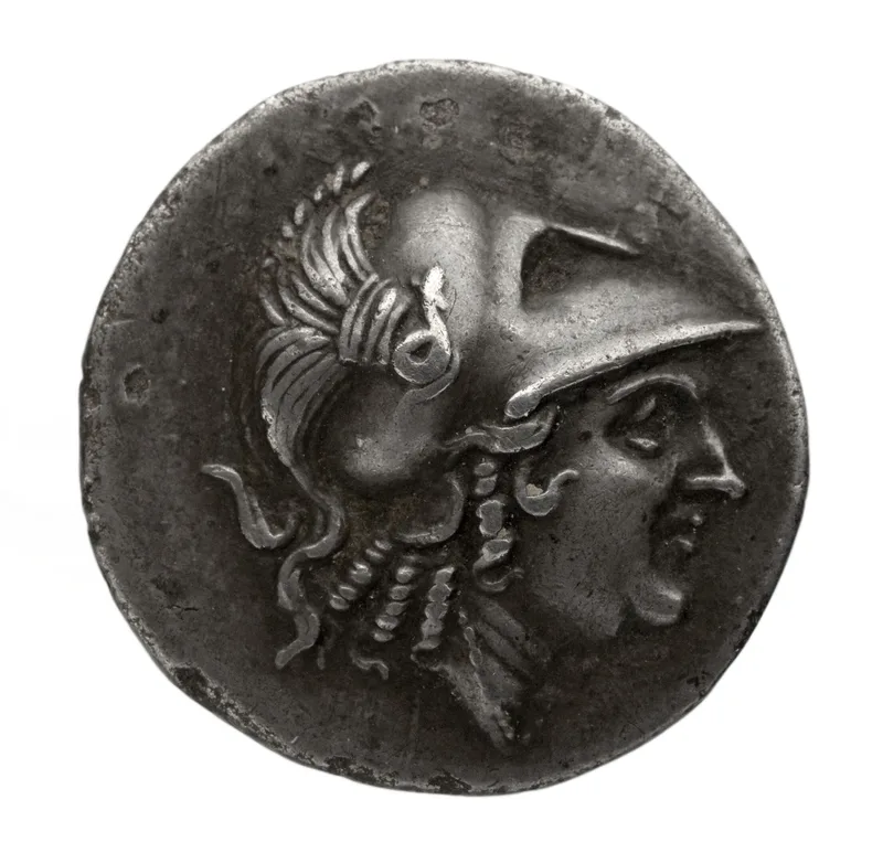A silver coin of Melos, struck in the fifth century BCE.