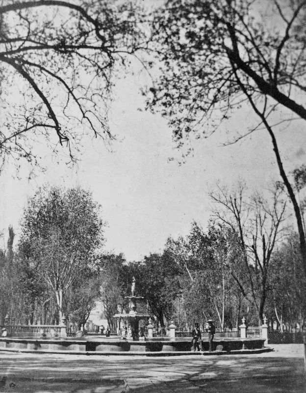 The Alameda Central in Mexico City in the nineteenth century, the park in the mural's title.