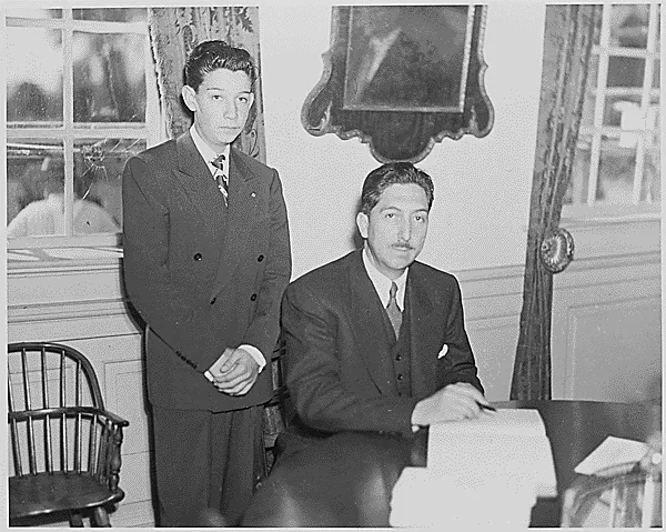 Miguel Alemán, president of Mexico, in 1947. He called the dispute over the mural of no importance.