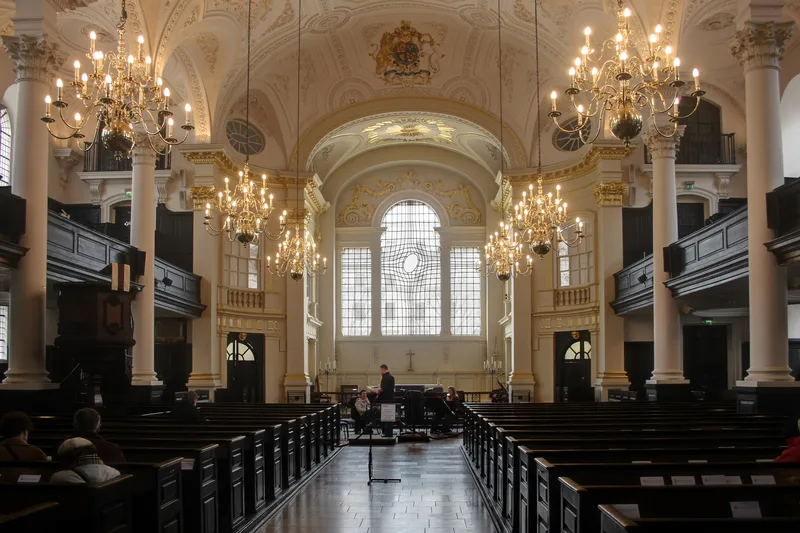 St Martin-in-the-Fields, London, where a memorial service for Adams was held on 17 September 2001.