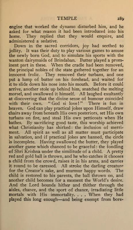 Page 289 of A Passage to India: "the inclusion of merriment."