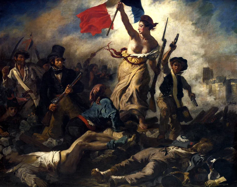 Liberty Leading the People, Delacroix's painting of the July Revolution of 1830; Rose was said to be in Paris that summer.