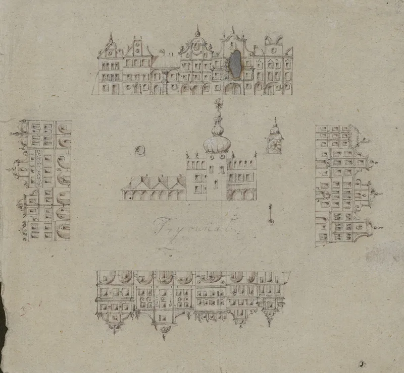 The market square of Piotrków, her birthplace, in an engraving of about 1790.