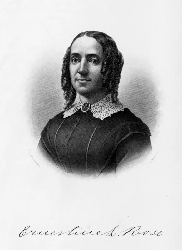 Ernestine L. Rose, from the steel engraving in the History of Woman Suffrage.