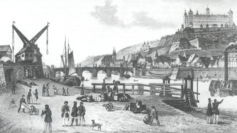 Würzburg in the nineteenth century, where Haeckel studied medicine from 1852.
