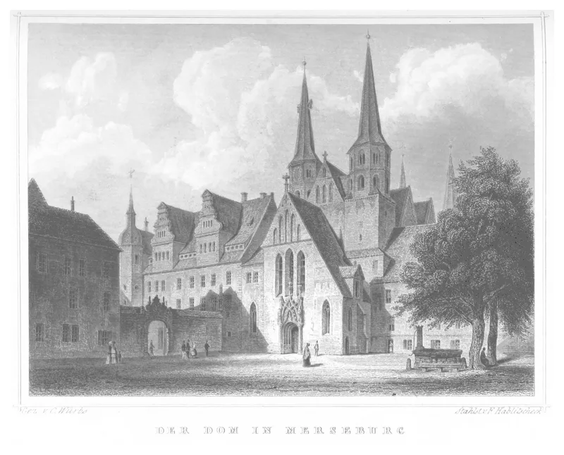 Merseburg Cathedral in 1852, in the town where Haeckel grew up.