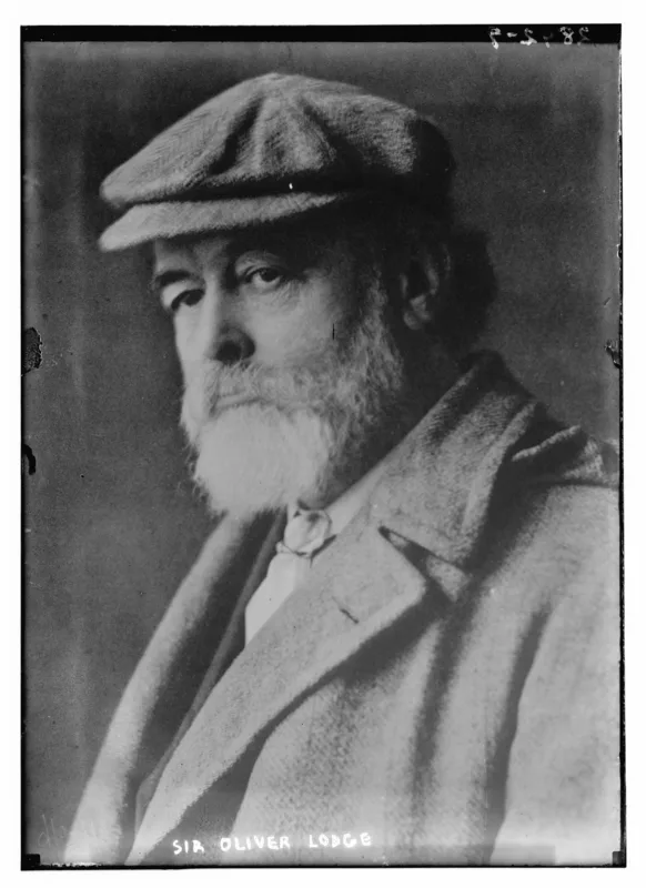 Sir Oliver Lodge, who answered the Riddle in Life and Matter, 1905.
