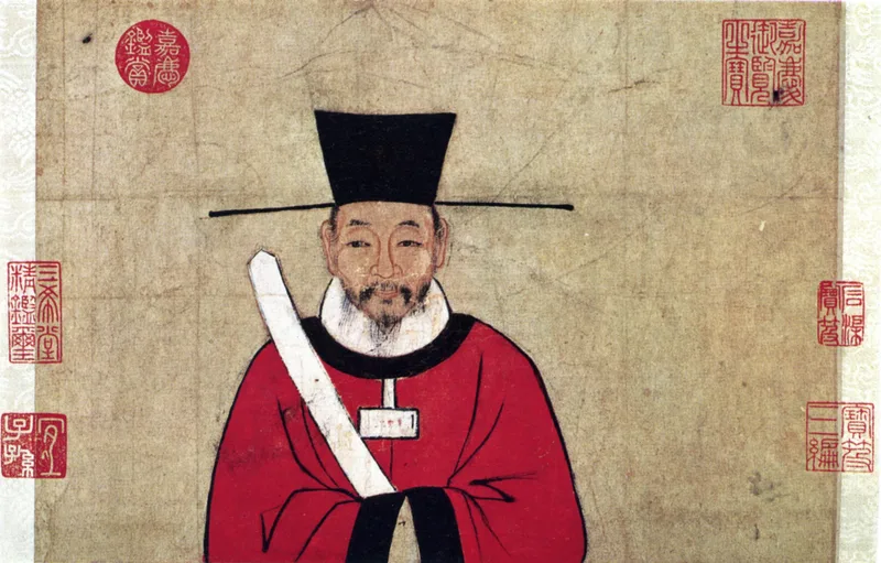 Sima Guang, whose history of 1084 preserved Fan Zhen's argument; a portrait in the National Palace Museum, Taipei.